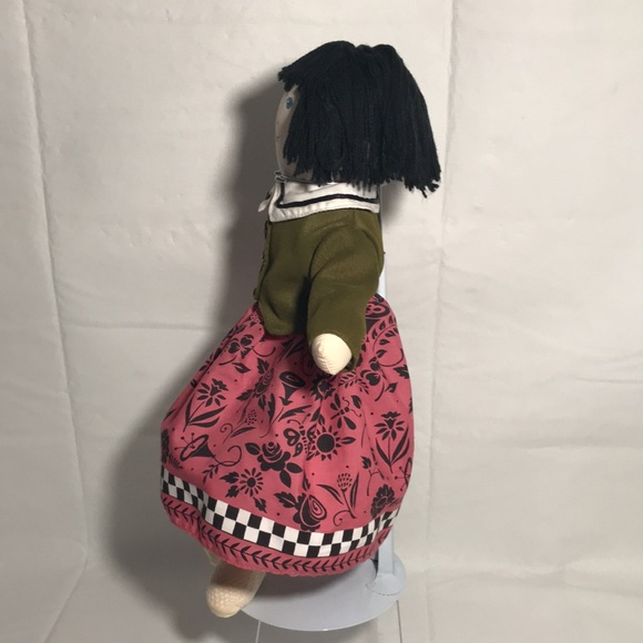 MARY ENGELBREIT Vintage 1990s Megan Cloth Doll w/ Dress and Sweater Outfit - Picture 4 of 6